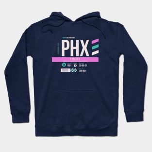 Phoenix (PHX) Airport Code Baggage Tag Hoodie